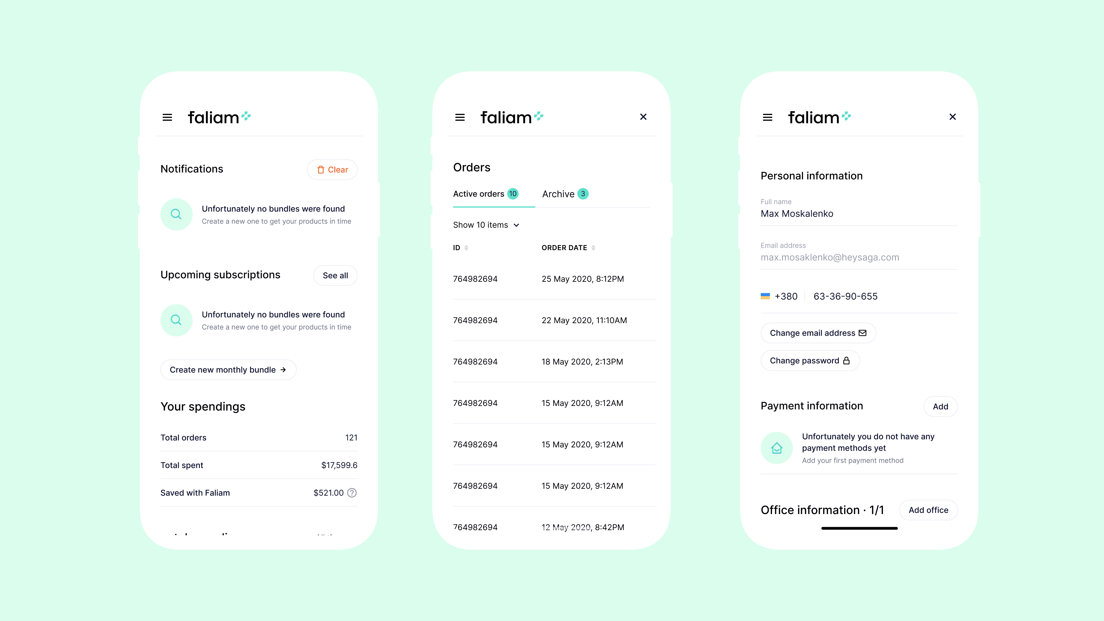 Mobile order management