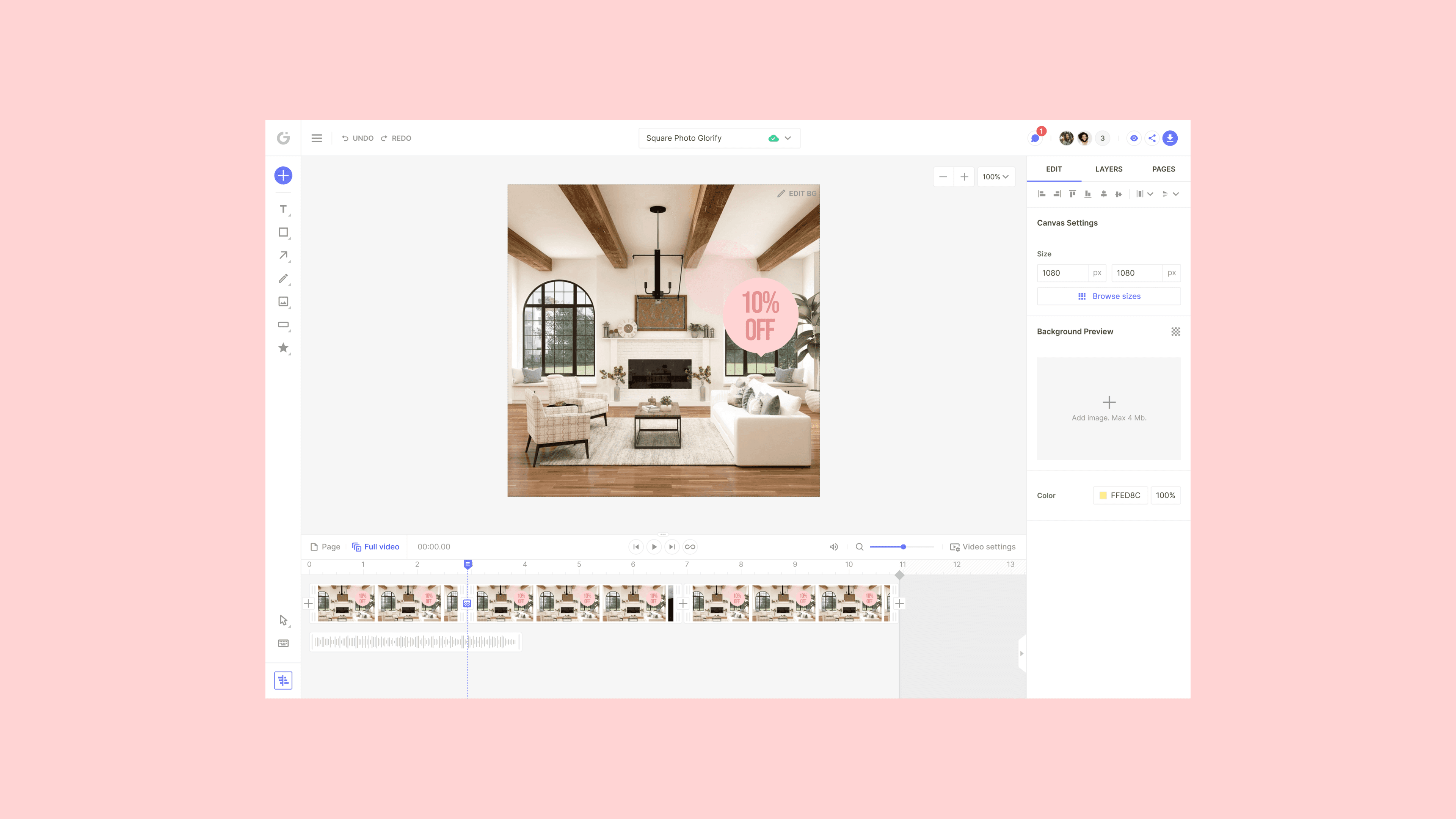 Built-in video editor